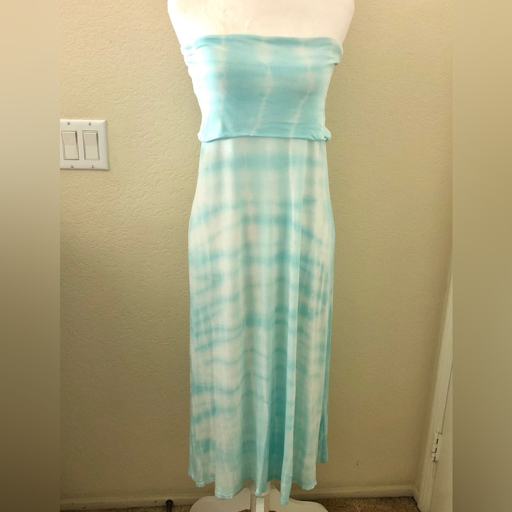Billabong Strapless Aqua Tie-Dye Tube Dress or Skirt